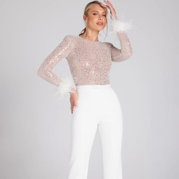 Nadine Merabi AMELIA WHITE JUMPSUIT